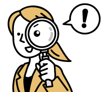 虫眼鏡を持つ人物