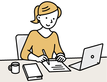 指し棒を持つ人物のイラスト