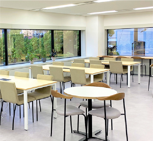 リラックスできる空間でトレーニング